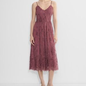 NWT Aritzia Wilfred Tuberose Dress in Opera Rose Size M Sz M